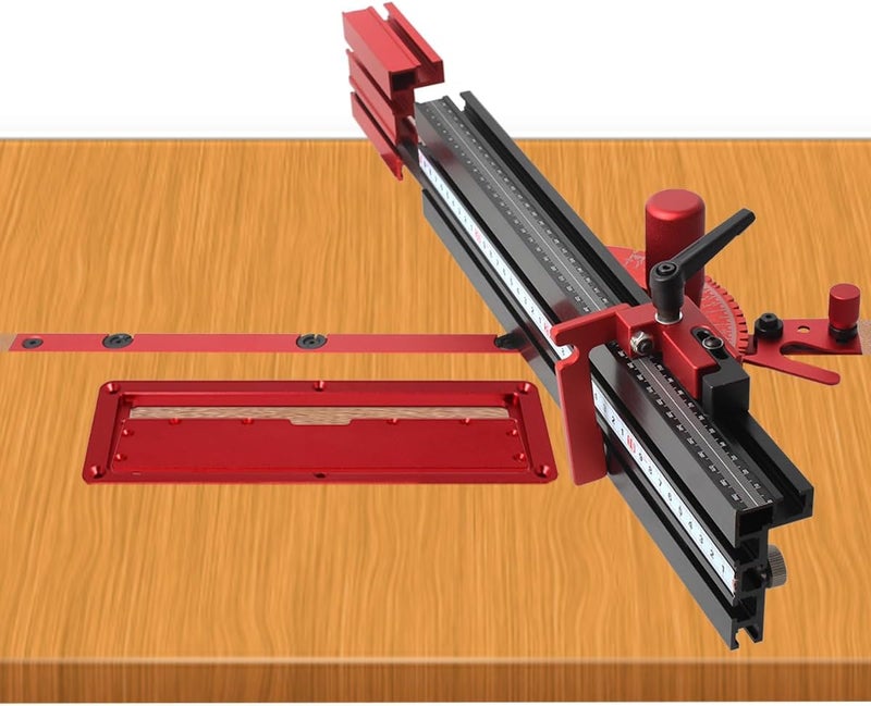 JCFANTS Store Precision Miter Gauge for Maximum Stock Support and a Repetitive Cut Flip Stop - Image 4